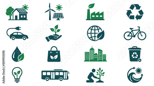 Diverse Vector Icons Collection of Buildings and Architectural Structures