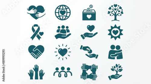 Problem Solving and Idea Generation Icon Set with Puzzle Elements