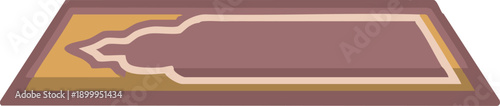 Prayer Mat Flat Vector Icon for Islamic Religious Design