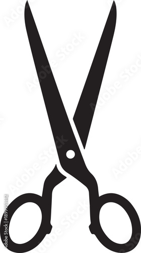 Scissors Silhouette – Cutting Tool and Office Supply Vector Illustration. Simple scissor icon vector silhouette.