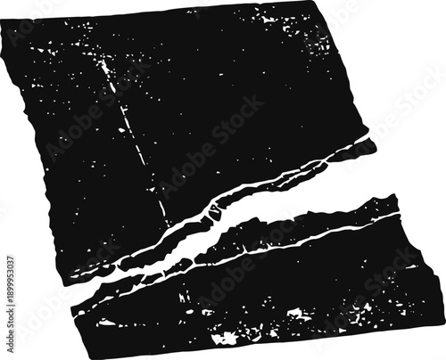 ripped paper texture with torn edges isolated on white background