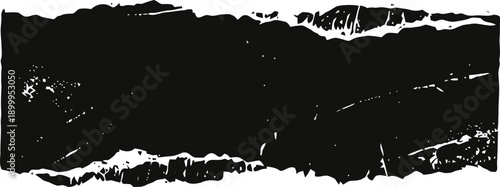 grunge black torn paper texture with rough edges and distressed design