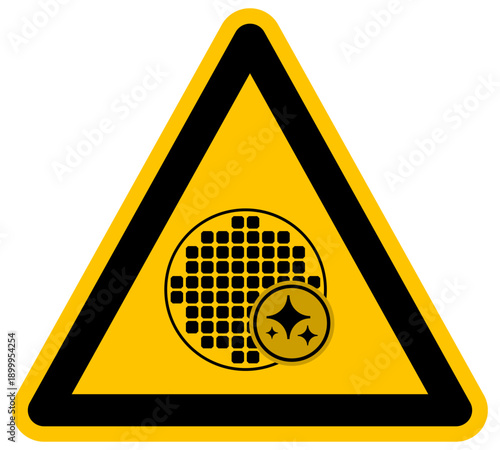 Señal de advertencia de infraestructura urbana y alcantarillado con tecnología de inteligencia artificial vector