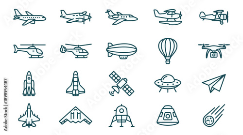 Collection of diverse tree, bush, and plant silhouettes for nature designs