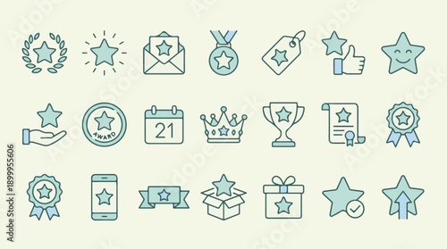 Growth, Finance, and Data Analysis Vector Icons Set