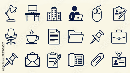 Home Interior Design, Renovation, and Architecture Line Icons Set