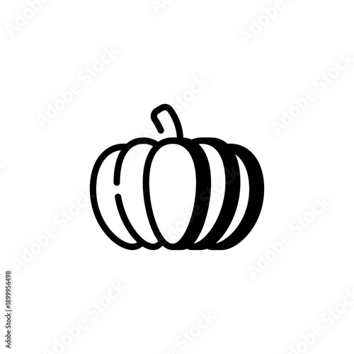Pumpkin line icon, vegetable food and autumn harvest