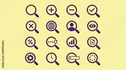 Set of line art book icons for education, reading, library, and knowledge