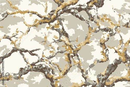 A camouflage pattern made of thick branches and twigs, designed for an outdoor adventure setting.
