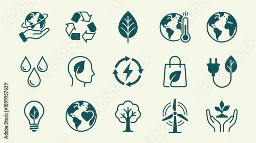 Diverse Food Product Icons Collection with Various Food Items