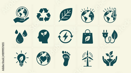 Food icons set, vector collection of various meal ingredients and dishes