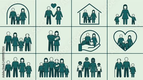 Time Management and Business Line Icons Set: Schedule, Clock, Location