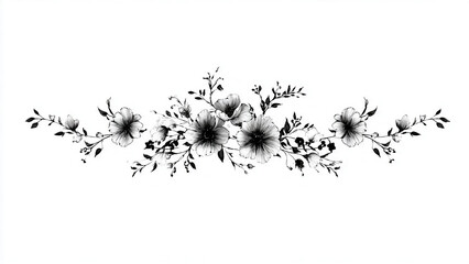 black silhouette of a white flower