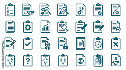 Natural Disasters and Home Damage Line Art Icons Set