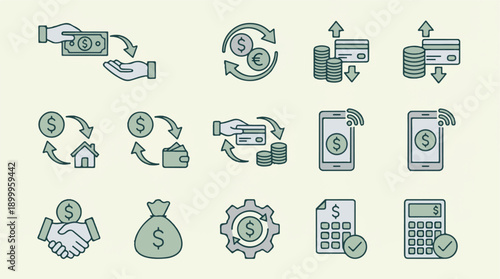 Happy family with three children standing together in a house icon