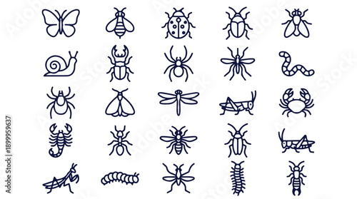 Engineering, Technology, and Industry Flat Design Icon Set