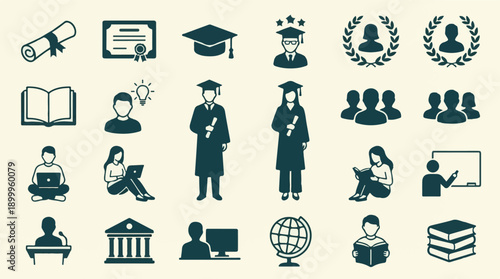 Collection of Home Furniture and Interior Decor Line Icons