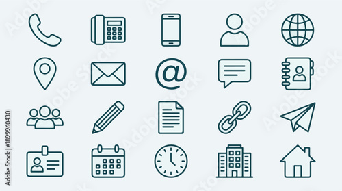 Set of fresh fruits, vegetables, and healthy food line icons on white background