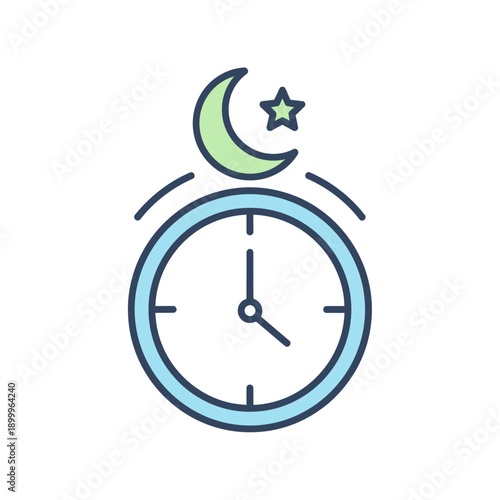 Alarm Clock with Moon and Star.
