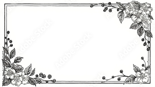 frame with flowers