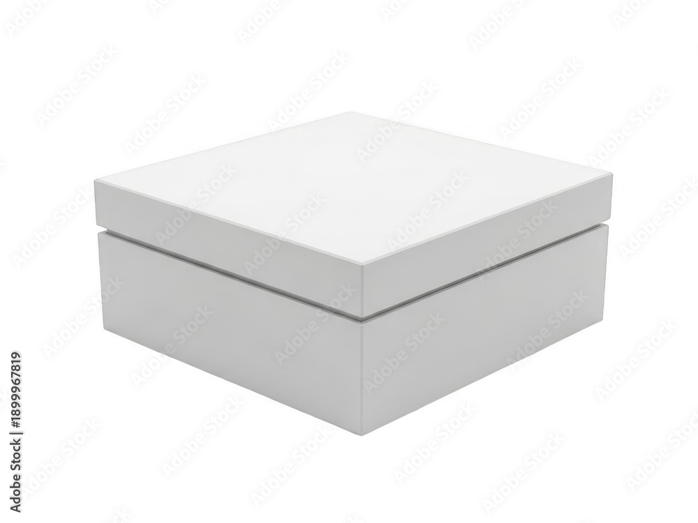 Fototapeta premium Empty white square box isolated on transparent background