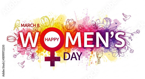 Happy International Women's Day celebration on March 8th - Empowering women worldwide