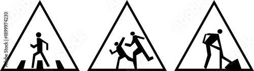 Road safety icon set.