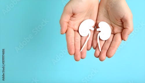 World Kidney Day awareness Hands holding kidney symbols promoting organ health and screening