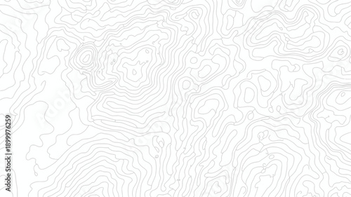 Topographic map pattern on white background line art illustration gray lines