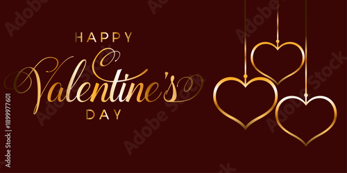 Valentine’s Day Sale Banner with Red Hearts, happy valentines day background vector illustration eps, valentine discount banner, promotional banner, sale banner