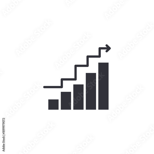 Rising bar graph icon illustrating revenue growth, financial success, and business performance improvement metrics. Free Download Rising bar graph icon illustrating revenue growth, financial success, and business performance improvement metrics. - GFXLoad