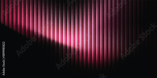 Holographic vertical stripe pattern with vibrant purple, blue, yellow,red gradient. Abstract black background, iridescent texture lines in radiant colors  
