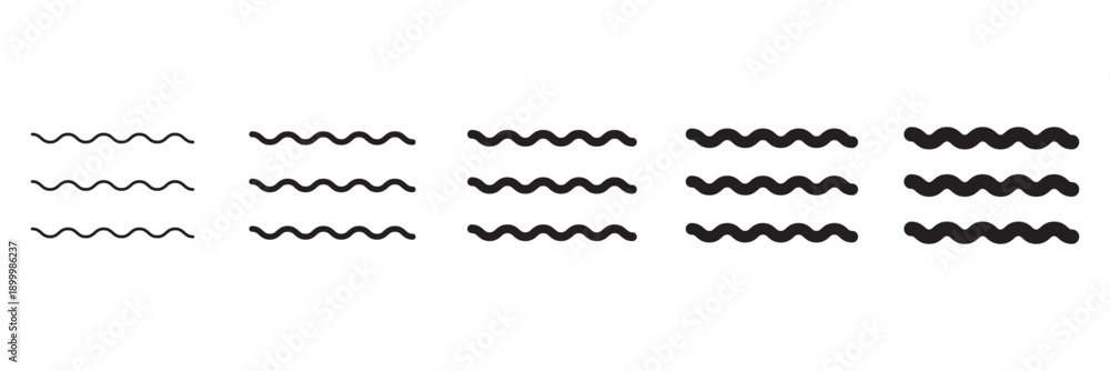 Obraz premium Water icon vector in editable stroke linear pictogram