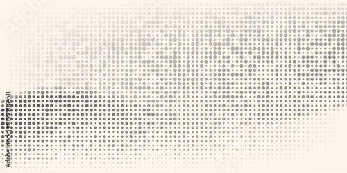 Hexagon Shapes Vector Abstract Geometric Technology Oscillation Wave Isolated on Light Background. Halftone Hex Retro Simple Pattern. Minimal 80s Style Dynamic Tech Wallpaper