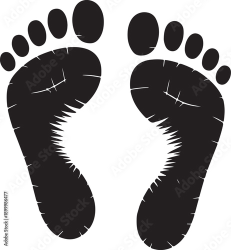 Two black flat design leeches isolated on white background vector illustration