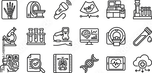 Medical and Laboratory medical laboratory healthcare symbols science hospital signs lab equipment de