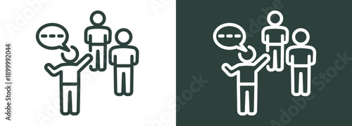 Sociability Icon White and Black Style Of