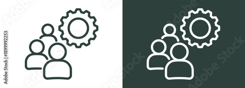 Community Development Icon White and Black Style Of