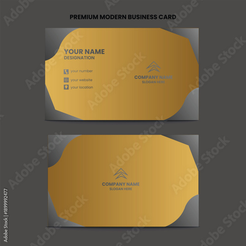 Elegant premium black gold business card template