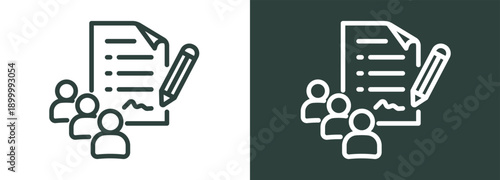 Civic Engagement Icon White and Black Style Of