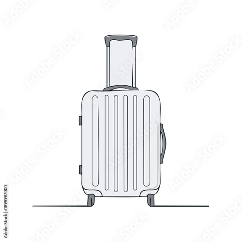 Modern wheeled suitcase with retractable handle for travel and vacations