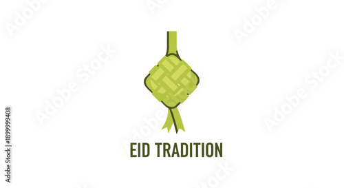 Ketupat Traditional Eid Food Symbol.