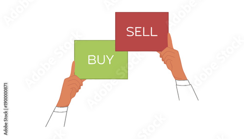 A person making a decision to buy or sell based on a graph
