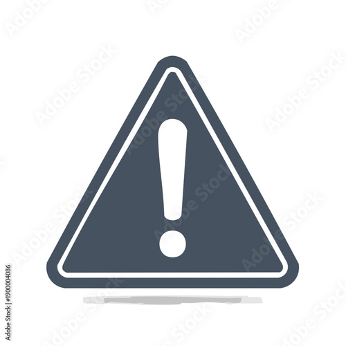 Warning sign with exclamation mark inside a triangle indicating danger or alert