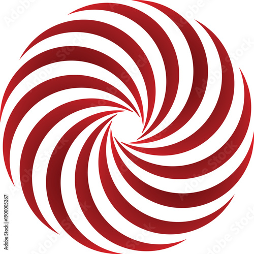 Red Abstract Spiral Swirl Circle Logo Design with Dynamic Motion