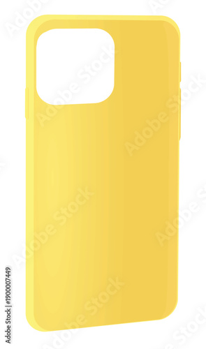 Yellow phone case. vector illustration