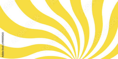 Vector Bright yellow radial pattern radiates optimistic vibes, ideal for digital art or vibrant design project. Sunburst abstract background, dynamic, creativity and dynamism.