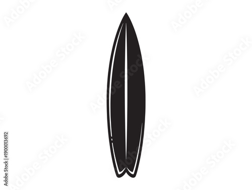 Minimalist surfboard vector illustration
