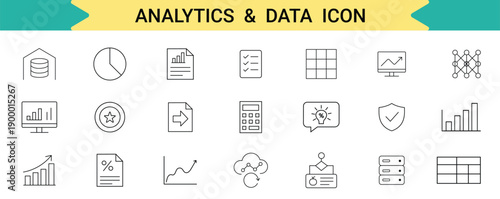 Analytics and Data Vector Illustration for Business Intelligence, Dashboard Reporting and Performance Monitoring Design