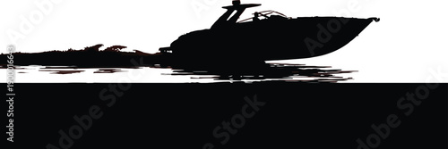 Luxury yacht sailing at vibrant orange sunset on calm waters